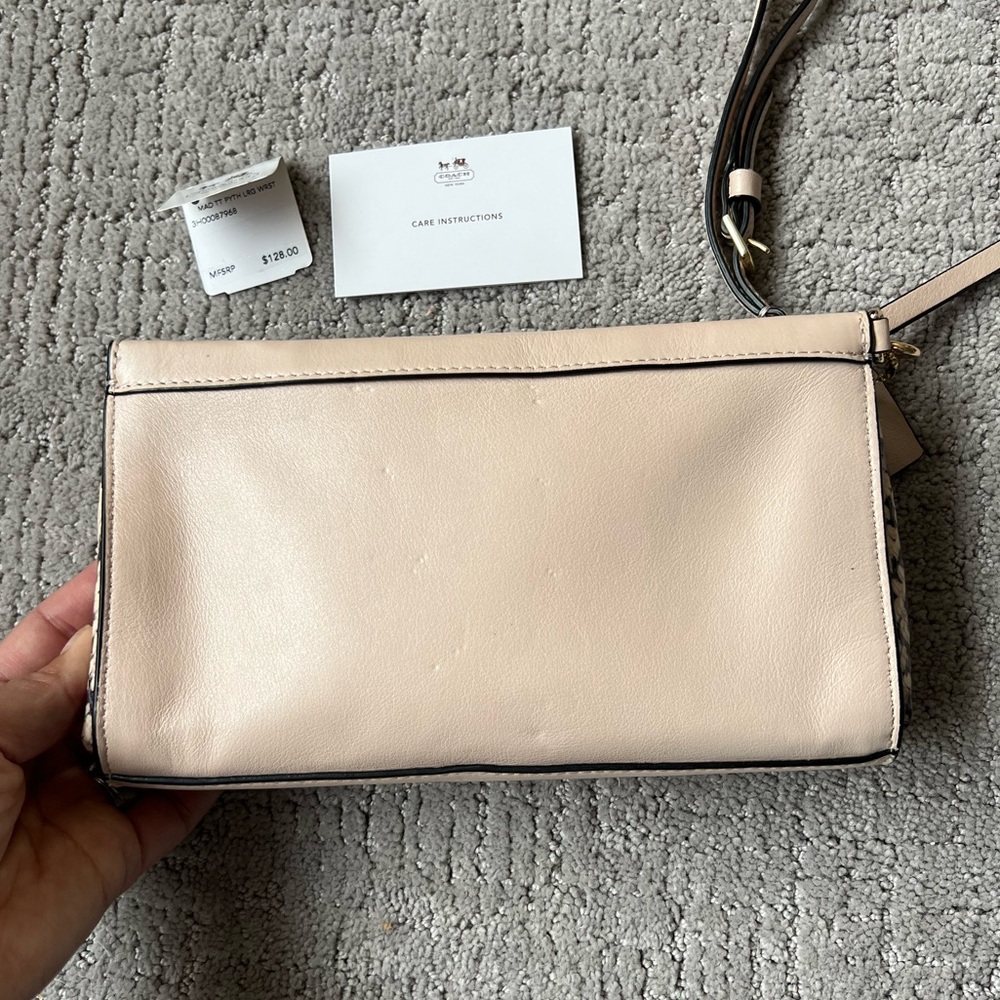 Coach Madison Blush Python Large Wristlet - image 2